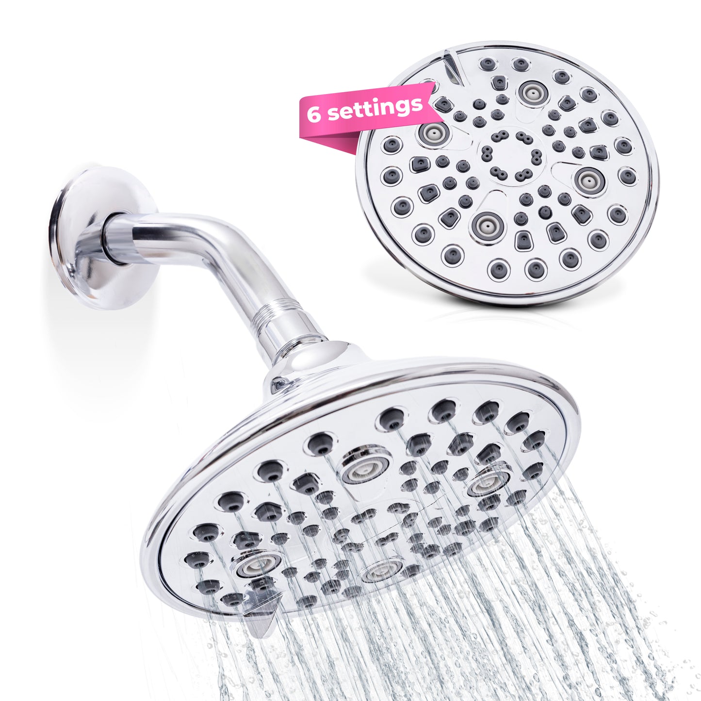 Pause Everything Shower Head - High Pressure and Low Flow