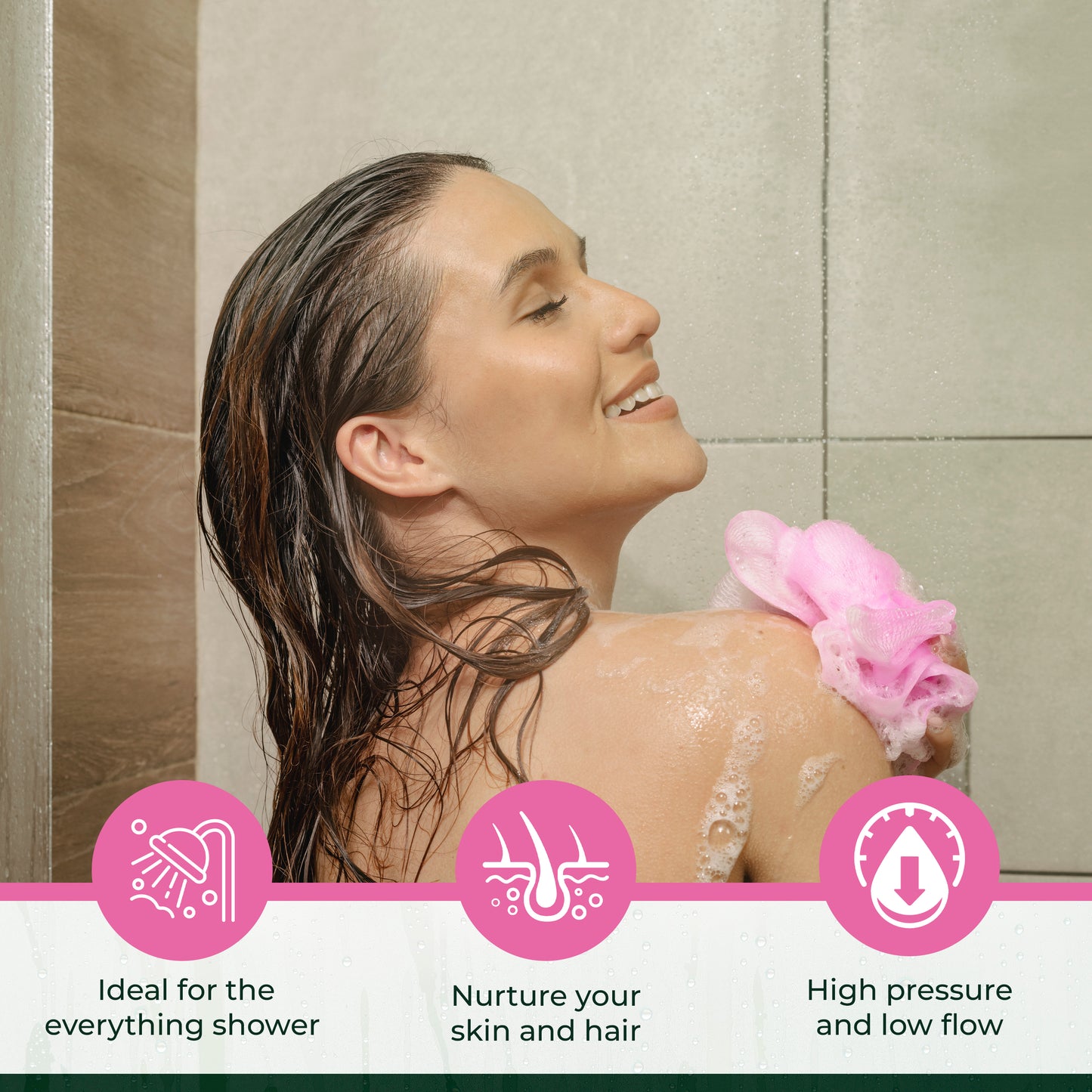 Pause Everything Shower Head - High Pressure and Low Flow
