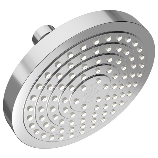 Winthorpe Rain Showerhead Chrome High Pressure Low Flow Fixed Round with Water Saving flow of 1.8 GPM