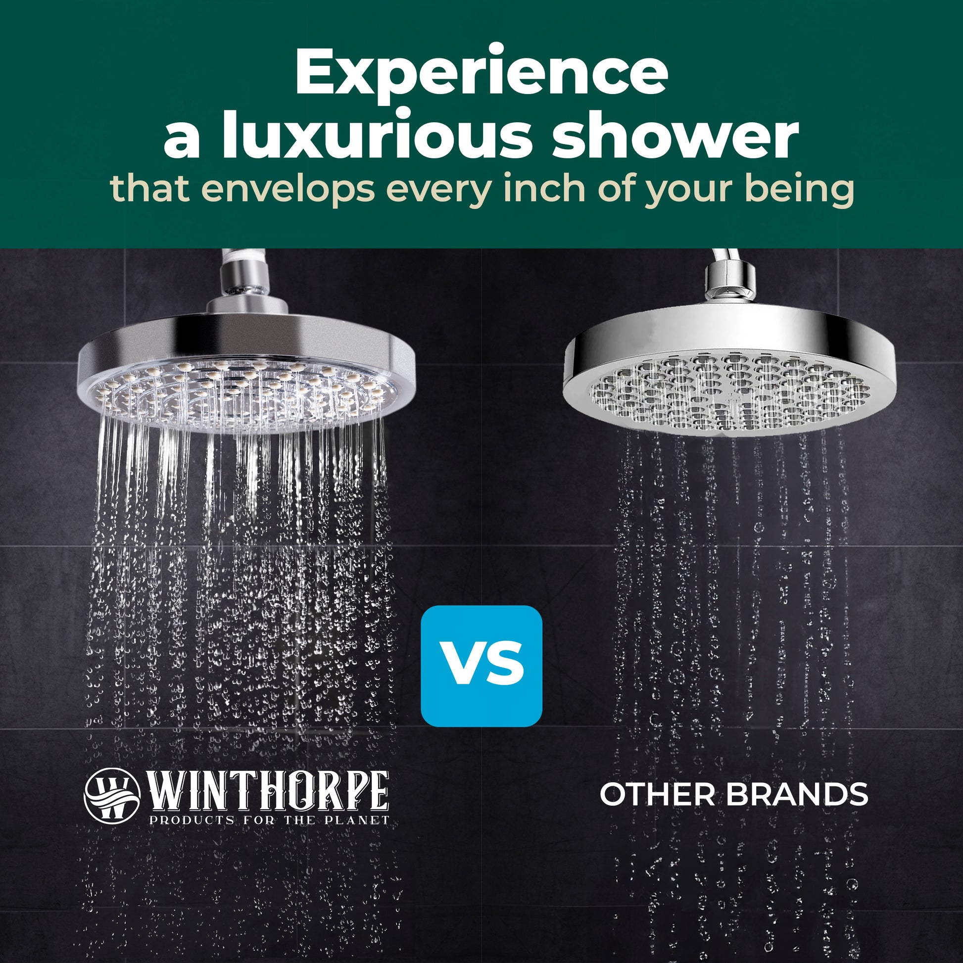 shower head, High Pressure, Water Saving, Eco-Friendly, Low Flow Rate, saver, fixed, chrome, bathroom, round