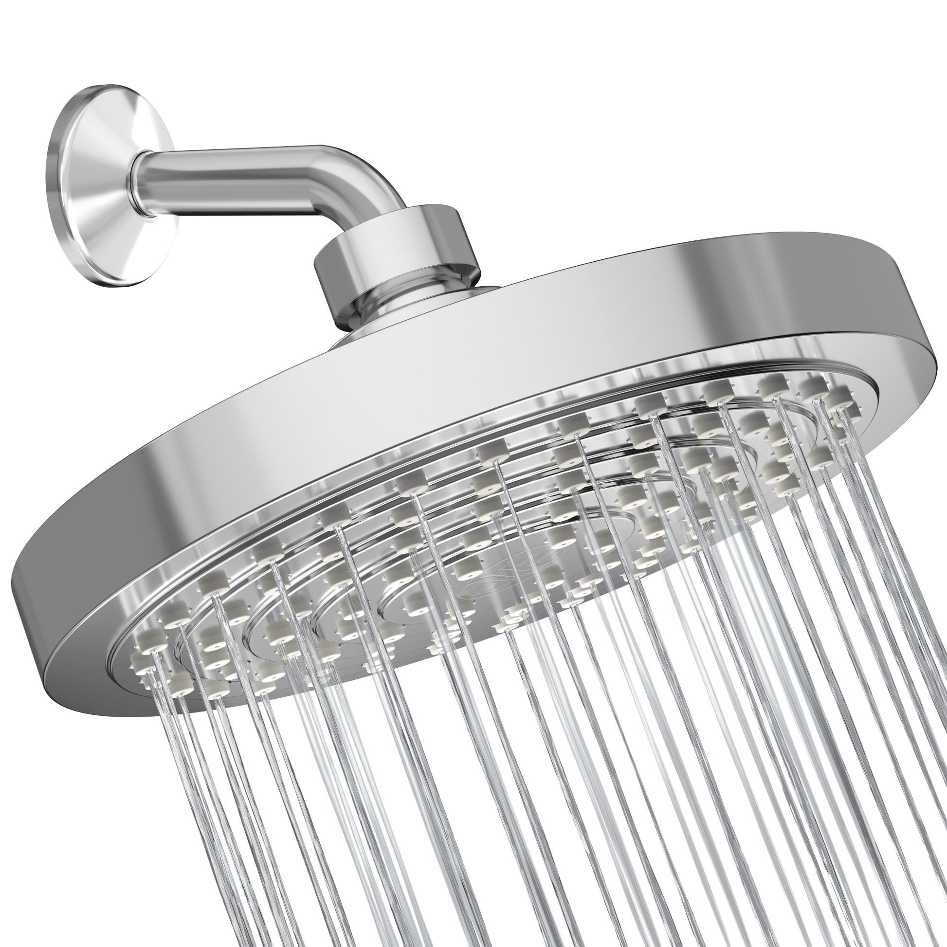 Winthorpe Rain Shower Head Chrome High Pressure Low Flow Fixed Round with Water Saving flow of 1.8 GPM
